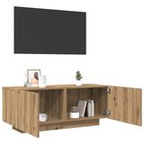 TV Cabinet Artisan Oak 100x35x40 cm Engineered Wood - Side View