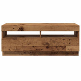 TV Cabinet with LED Lights Old Wood 100x35x40 cm Engineered Wood