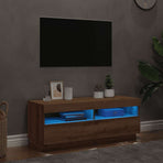 TV Cabinet with LED Lights Artisian Oak 100x35x40 cm