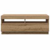 TV Cabinet with LED Lights Artisian Oak 100x35x40 cm Engineered Wood