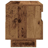 TV Cabinet with LED Lights Old Wood 80x35x40 cm Engineered Wood