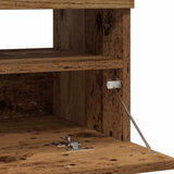 TV Cabinet with LED Lights Old Wood 80x35x40 cm Engineered Wood - Extra Image