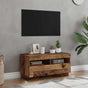 TV Cabinet with LED Lights Old Wood 80x35x40 cm Engineered Wood