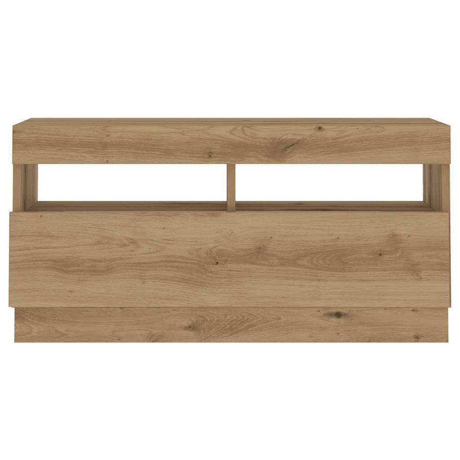 TV Cabinet with LED Lights Artisian Oak 80x35x40 cm
