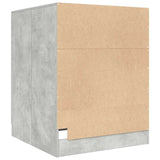 Washing Machine Cabinet Concrete Grey 70.5x71.5x91.5 cm - Rear View