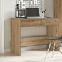 Artisan Oak Office Desk with 2 Drawers, Engineered Wood Computer Desk 101 x 50 x 76.5 cm