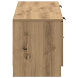 TV Cabinet Artisan Oak 140x35x40 cm Engineered Wood - Rear View
