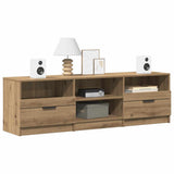 TV Cabinet Artisan Oak 150x33.5x45 cm Engineered Wood - Side View