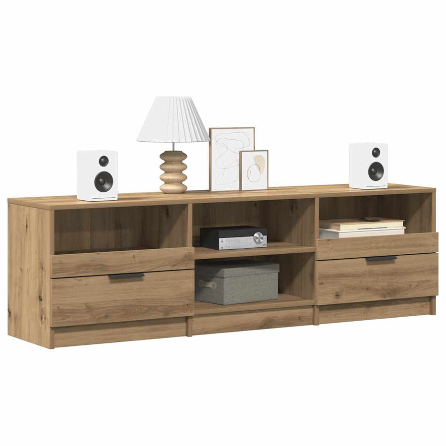 TV Cabinet Artisan Oak 150x33.5x45 cm Engineered Wood, image 8