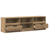 TV Cabinet Artisan Oak 150x33.5x45 cm Engineered Wood - Top-Down View