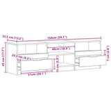 TV Cabinet Artisan Oak 150x33.5x45 cm Engineered Wood - Extra Image