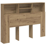 Headboard Cabinet Artisan Oak 140x19x103.5 cm - Front View