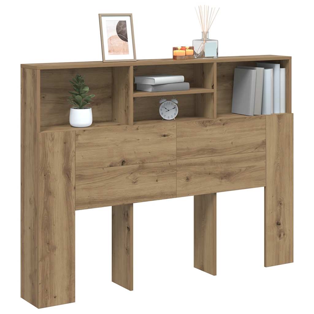 Headboard Cabinet Artisan Oak 140x19x103.5 cm