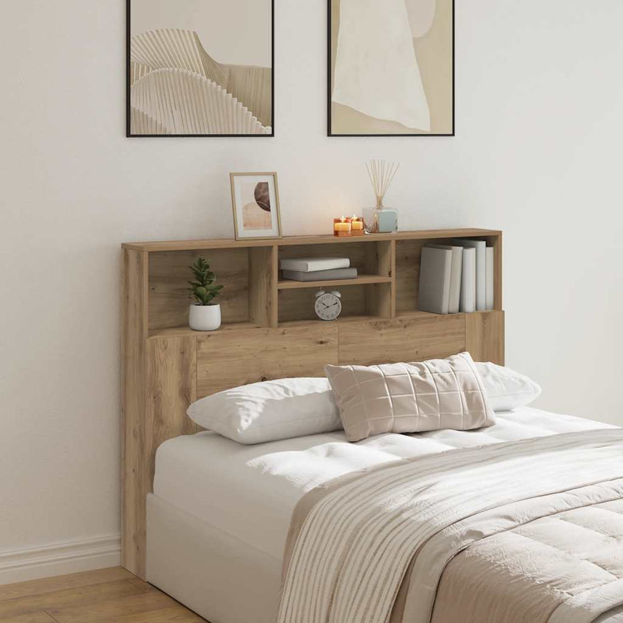 Headboard Cabinet Artisan Oak 140x19x103.5 cm