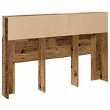 Headboard Cabinet Old Wood 160x19x103.5 cm Engineered Wood - Rear View