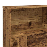 Headboard Cabinet Old Wood 160x19x103.5 cm Engineered Wood - Close-Up Angle