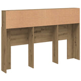 Headboard Cabinet Artisan Oak 160x19x103.5 cm Engineered Wood - Rear View