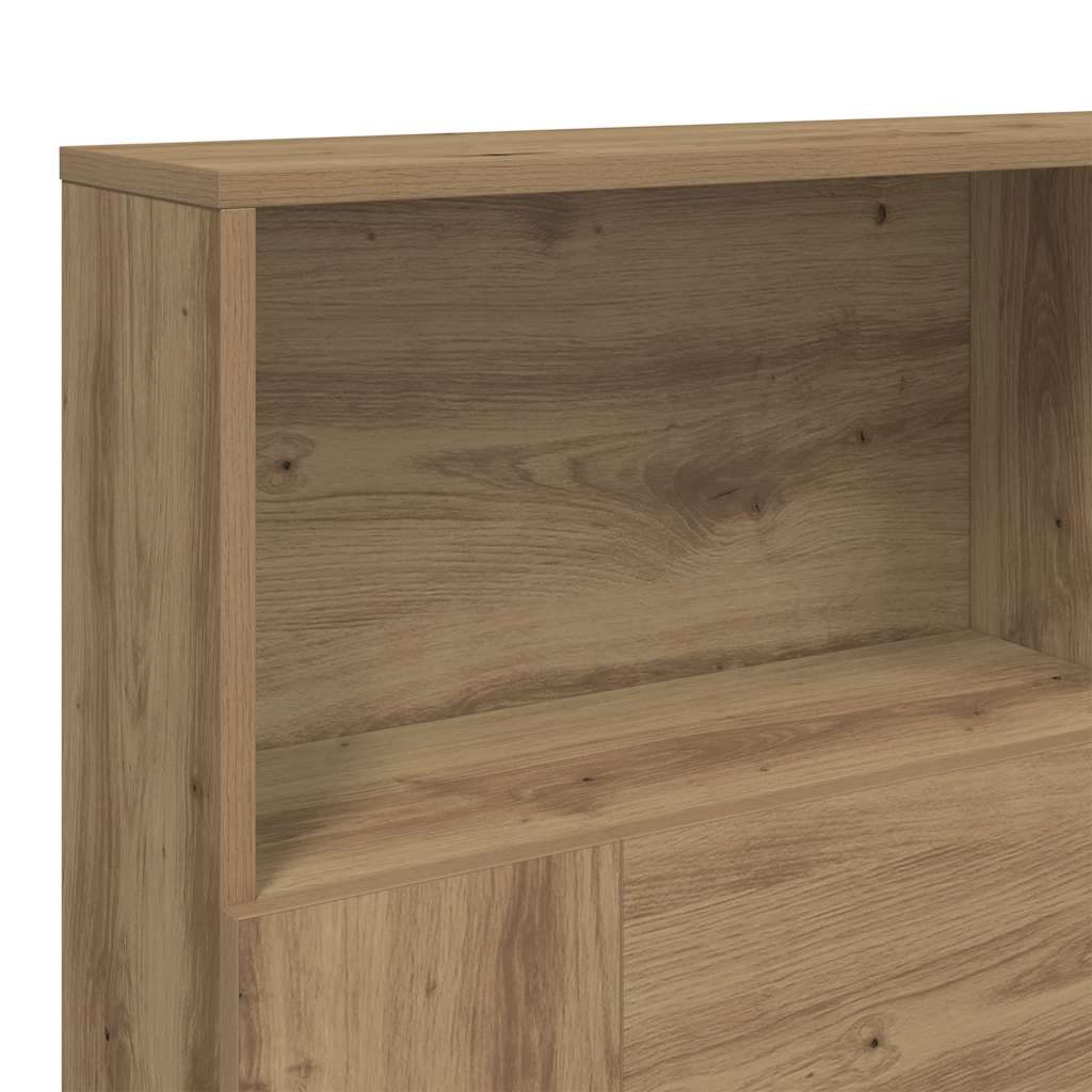 Headboard Cabinet Artisan Oak 160x19x103.5 cm Engineered Wood