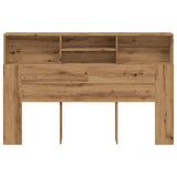 Headboard Cabinet Artisan Oak 180x19x103.5 cm Engineered Wood