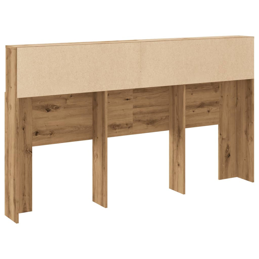 Headboard Cabinet Artisan Oak 180x19x103.5 cm Engineered Wood