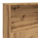 Headboard Cabinet Artisan Oak 180x19x103.5 cm Engineered Wood - Close-Up Angle
