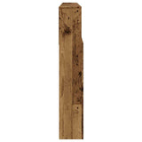 Headboard Cabinet Old Wood 200x19x103,5 cm Engineered Wood - 45-Degree Angle