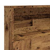 Headboard Cabinet Old Wood 200x19x103,5 cm Engineered Wood - Close-Up Angle