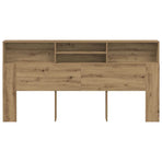 Headboard Cabinet Artisian Oak 200x19x103,5 cm Engineered Wood