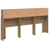 Headboard Cabinet Artisian Oak 200x19x103,5 cm Engineered Wood - Rear View
