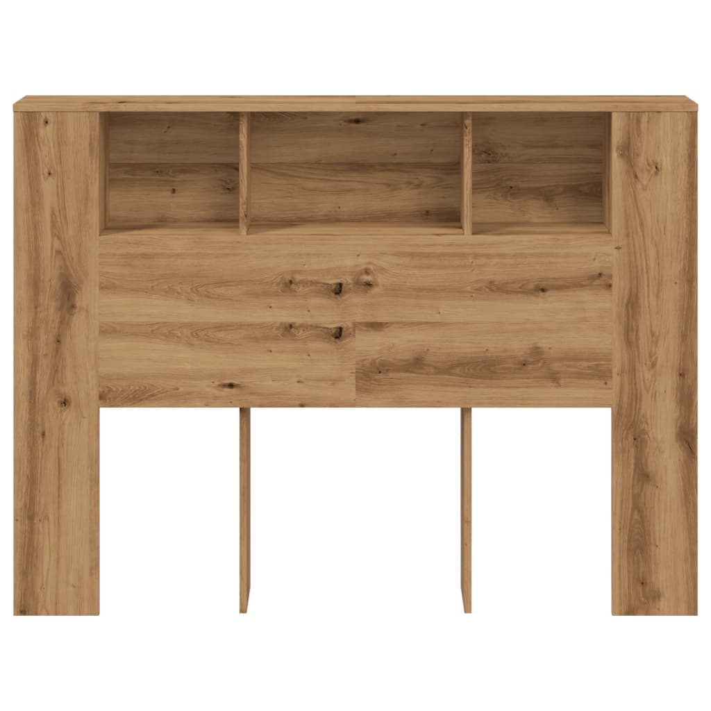 Headboard Cabinet Artisan Oak 140x18.5x102.5 cm Engineered Wood