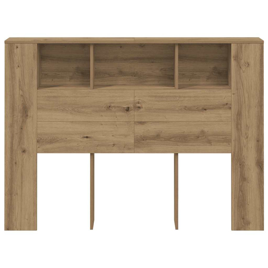 Headboard Cabinet Artisan Oak 140x18.5x102.5 cm Engineered Wood
