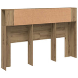 Headboard Cabinet Artisan Oak 160x18.5x103.5 cm Engineered Wood - Rear View