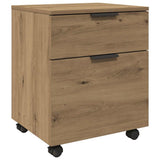 Mobile File Cabinet with Wheels Artisan Oak 45x38x54 cm Engineered Wood - Front View