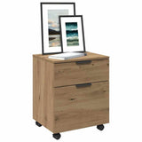 Mobile File Cabinet with Wheels Artisan Oak 45x38x54 cm Engineered Wood - Top-Down View