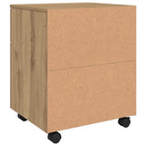 Mobile File Cabinet with Wheels Artisan Oak 45x38x54 cm Engineered Wood - Close-Up Angle