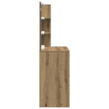 Dressing Table with LED Artisan Oak 60x40x140 cm - Low Angle