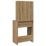 Dressing Table with LED Artisan Oak 60x40x140 cm - Extra Image