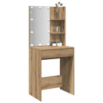 Dressing Table with LED Artisan Oak 60x40x140 cm