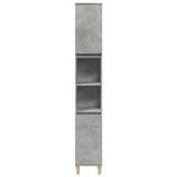 Bathroom Cabinet Concrete Grey 30x30x190 cm Engineered Wood - Top-Down View