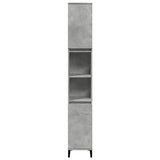 Bathroom Cabinet Concrete Grey 30x30x190 cm Engineered Wood - 45-Degree Angle