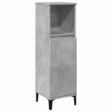 Bathroom Cabinet Concrete Grey 30x30x100 cm Engineered Wood - Front View