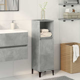 Bathroom Cabinet Concrete Grey 30x30x100 cm Engineered Wood - Side View