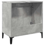 Sink Cabinet Concrete Grey 58x33x60 cm Engineered Wood - Close-Up Angle