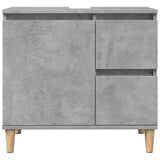 Sink Cabinet Concrete Grey 65x33x60 cm Engineered Wood