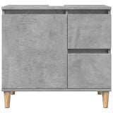 Sink Cabinet Concrete Grey 65x33x60 cm Engineered Wood - Top-Down View