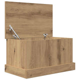 Storage Box Artisan Oak 30x50x28 cm Engineered Wood - Rear View
