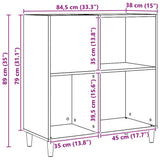 Record Cabinet Artisan Oak 84.5x38x89 cm Engineered Wood - Extra Image