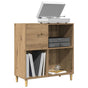 Record Cabinet Artisan Oak 84.5x38x89 cm Engineered Wood