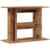 Aquarium Stand Old Wood 80x35x60 cm Engineered Wood - Front View