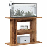 Aquarium Stand Old Wood 80x35x60 cm Engineered Wood - Side View